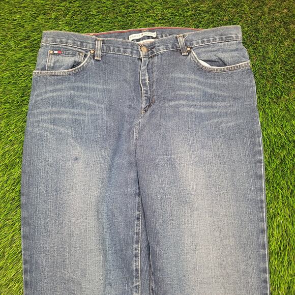 Y2K Tommy Hilfiger Boyfriend Jeans Womens 14 Long High Waisted Denim - Picture 2 of 11